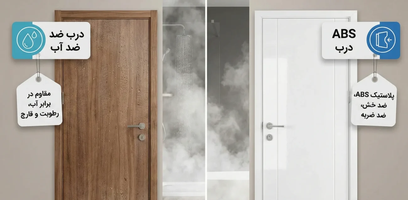 مقایسه درب ضد آب با درب ABS
