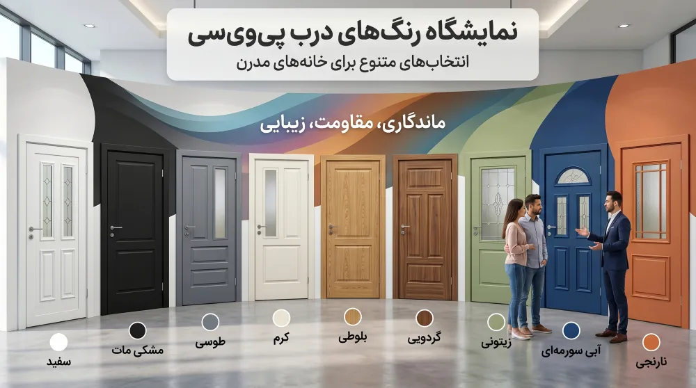 رنگ های درب پی وی سی